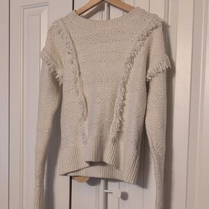 GAP Cream Textured Knit Sweater